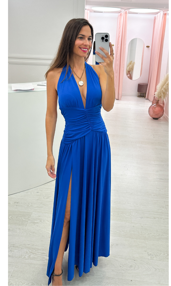 Vestido Largo Azul Klein