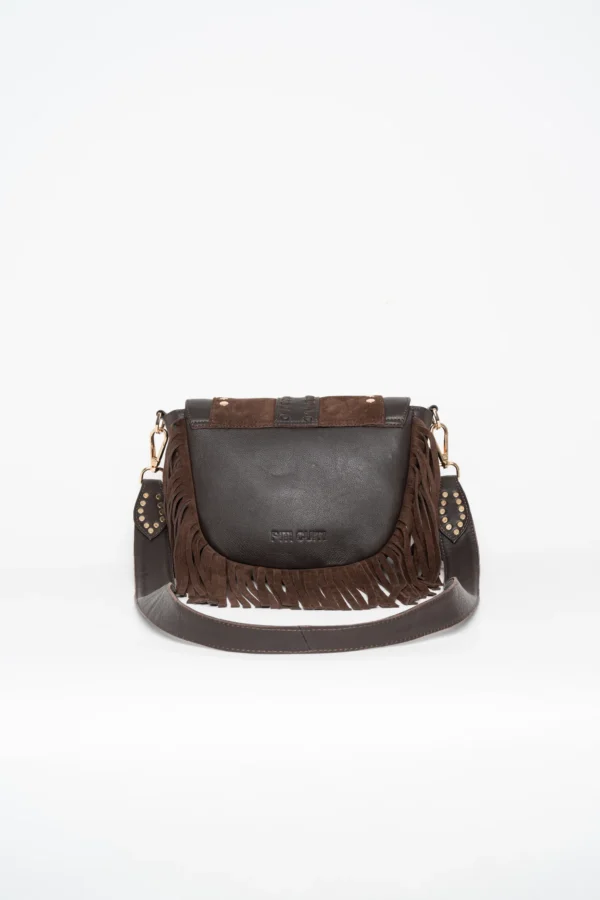 Bolso Bandolera de Cuero con Flecos - Imagen 4