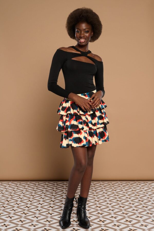 Minifalda de Volantes  Animal Print - Imagen 2