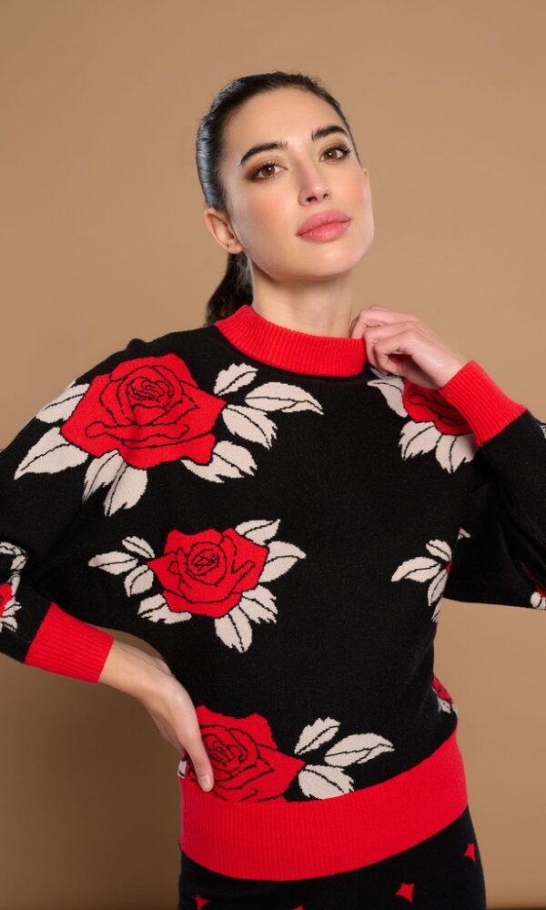 Jersey ROSO de Rosas Rojas y Blancas