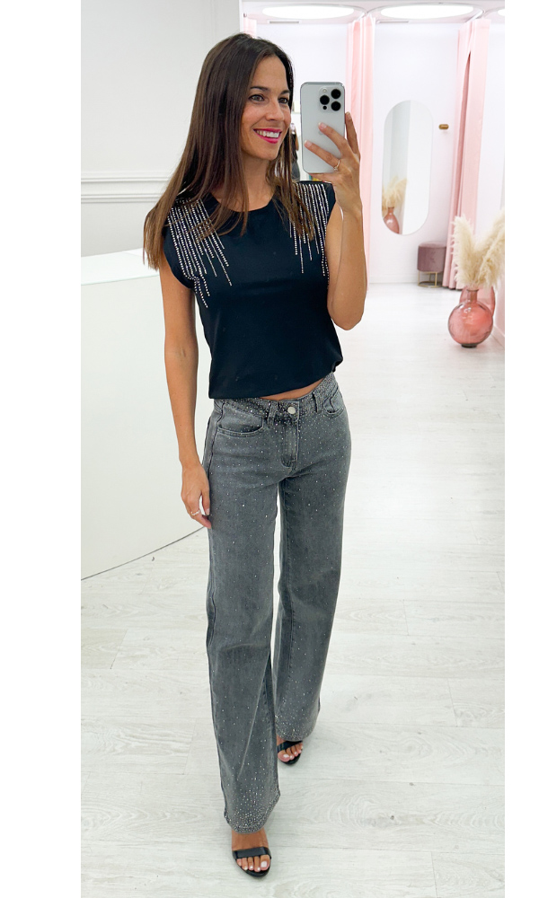 Pantalón Vaquero Strass