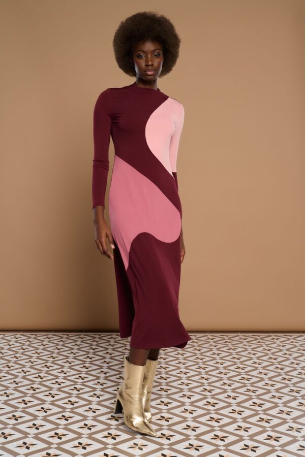 Vestido Midi Vino - Imagen 3