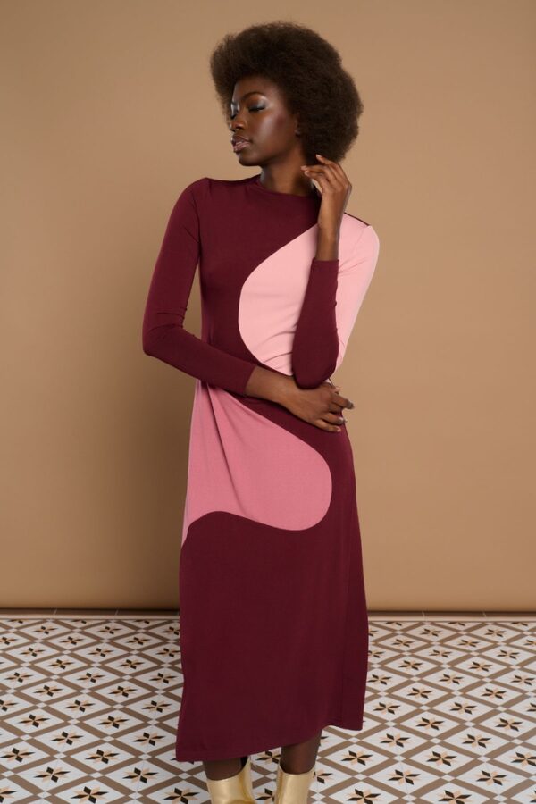 Vestido Midi Vino - Imagen 4
