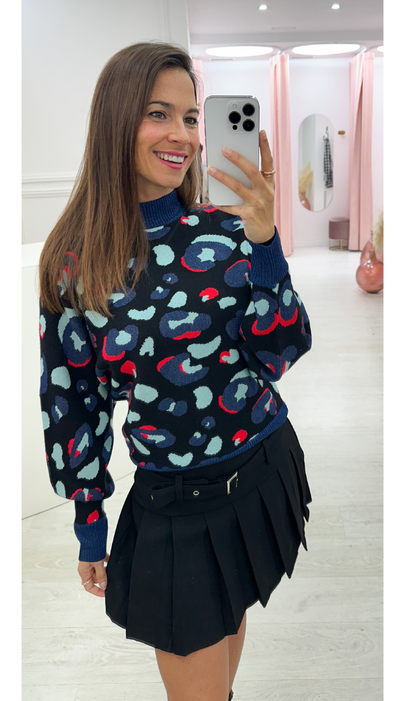 Falda Negra Plisada