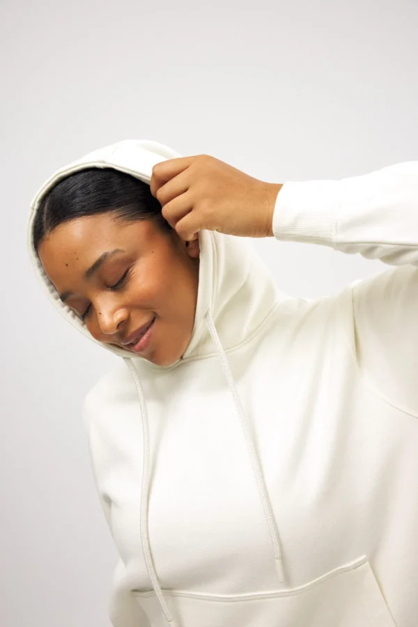 Sudadera Afelpada Marfil Capucha - Imagen 4