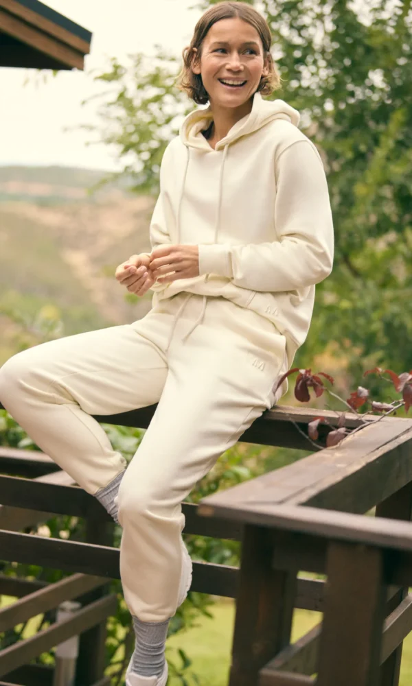 Pantalón Jogger Afelpado Marfil