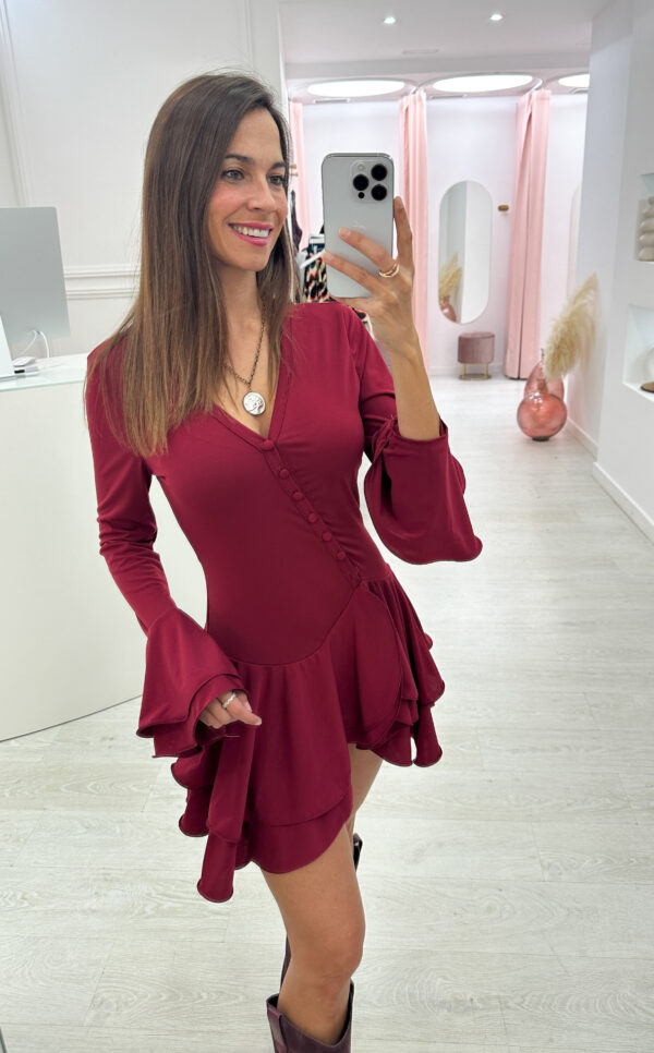 Vestido Crep Volantes - Imagen 2