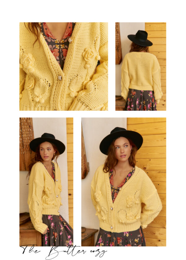Cárdigan Amarillo Butter Cozy - Imagen 2