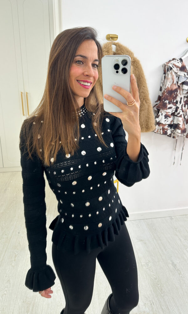 Suéter Jerica Negro de Punto