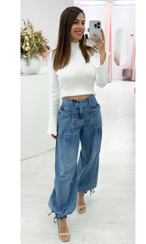 Pantalón Bombacho Vaquero