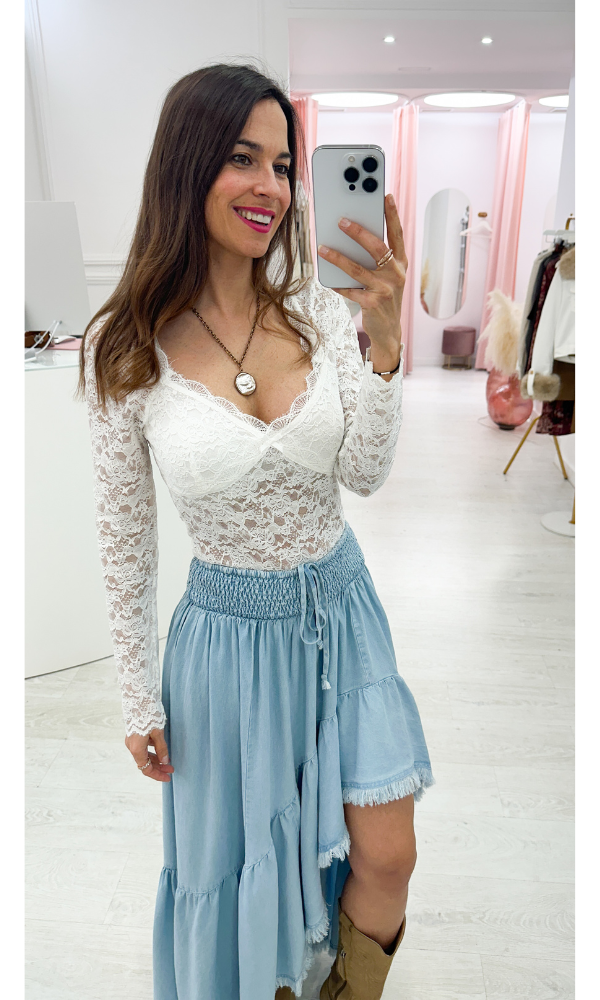 Top Encaje Blanco