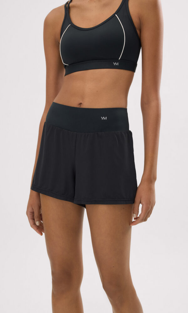 Short Deportivo Negro Bolsillo Interior