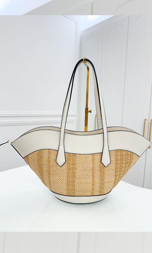 Bolso Crudo Rafia Piel