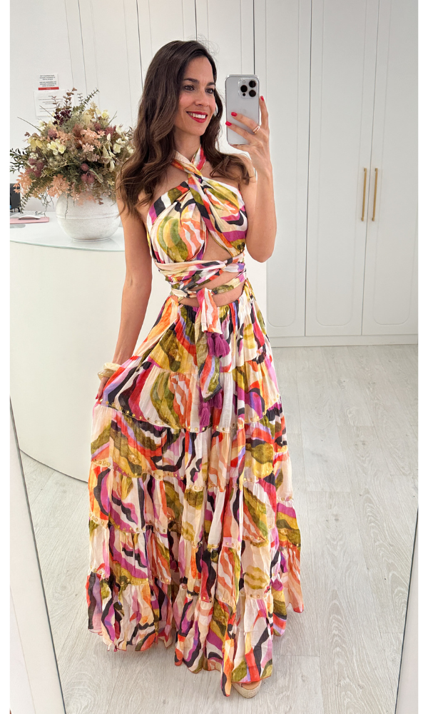 Vestido Largo Penepole Rosa