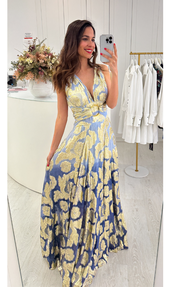 Vestido Largo Infinity Azul