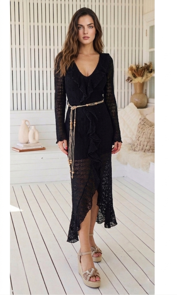 Vestido Negro Crochet