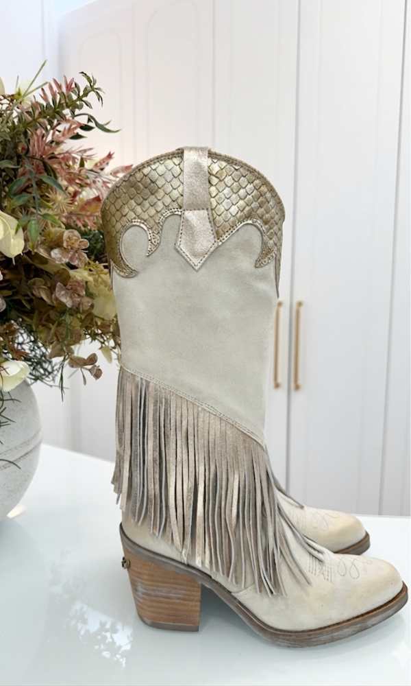 Botas Piel Ártico Flecos