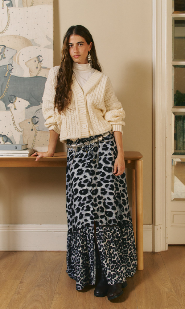 Falda Daphne Leopardo