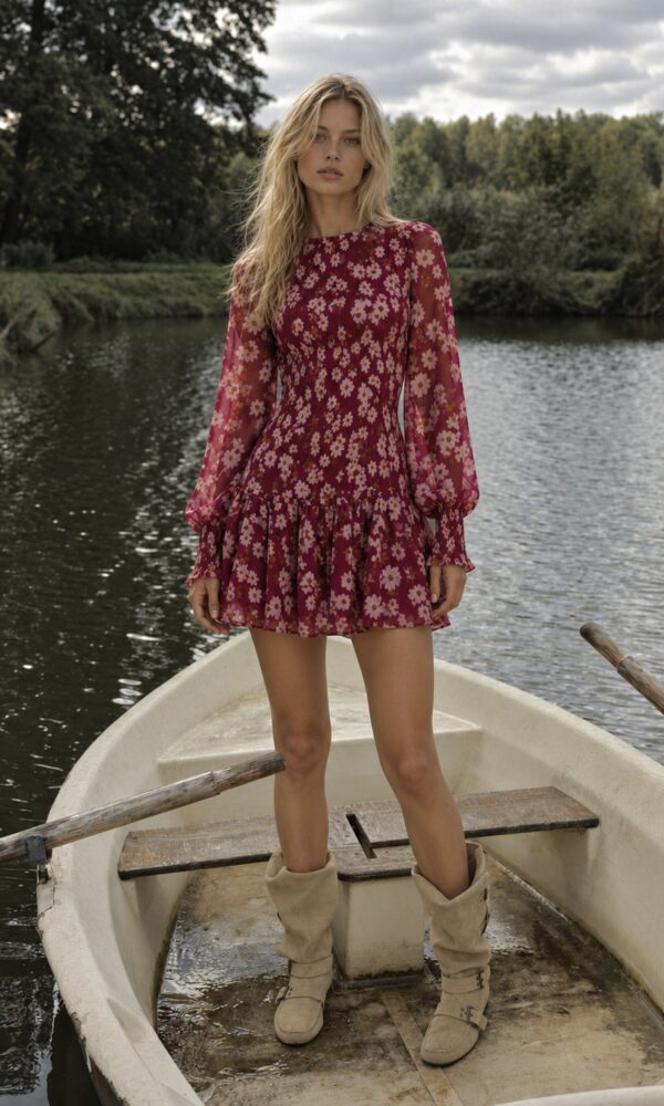 Vestido Corto Cherry Flower