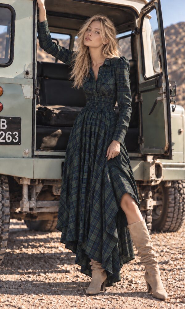 Vestido Largo Highland Azul