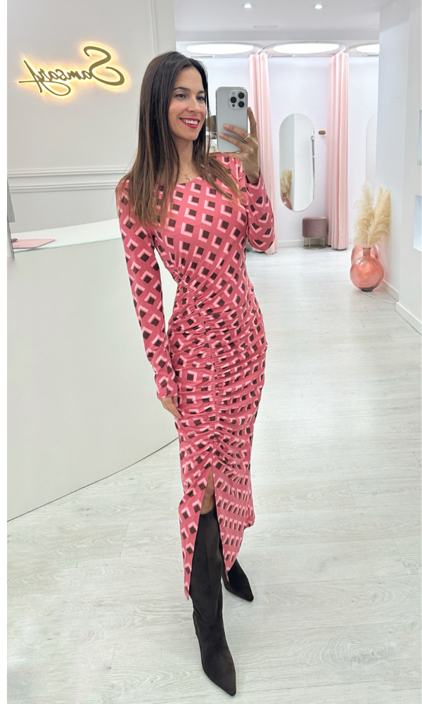 Vestido Largo Rosa Waterloo