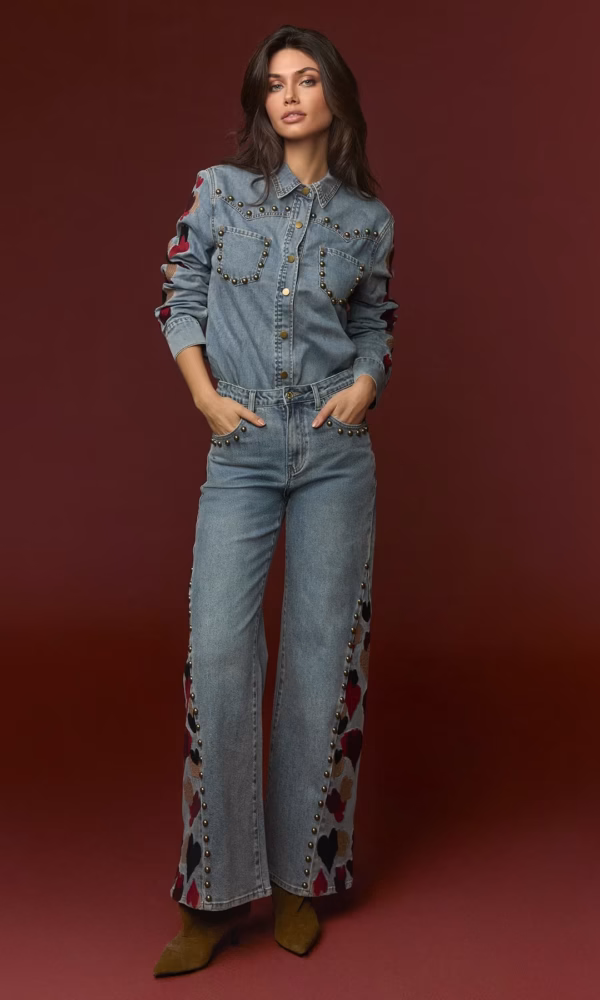Pantalón Vaquero Tachuelas Lovely