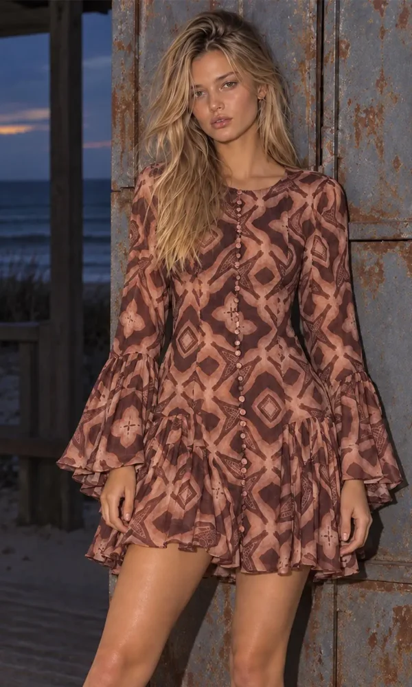 VESTIDO TRIBAL CHOCOLATE DRESS
